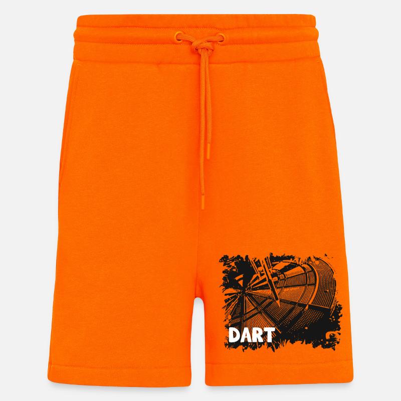 Dartscheibe - Darts - Dartpfeile - Darten - Shorts - made by SPREAD - SUNSET ORANGE