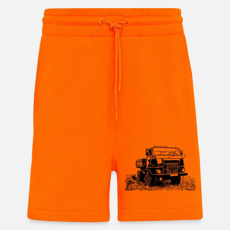 IFA L60 (s) - Short bio décontracté fabriqué en UE - SUNSET ORANGE