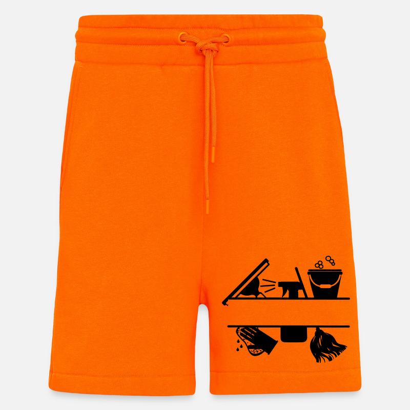 Cleaning tool logo transparent - Shorts - made by SPREAD - SUNSET ORANGE