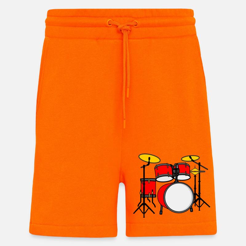 Schlagzeug rotes Logo - Shorts - made by SPREAD - SUNSET ORANGE