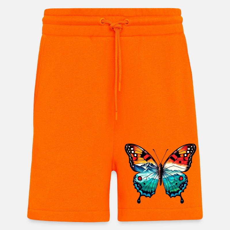 Papillon - Short bio décontracté fabriqué en UE - SUNSET ORANGE