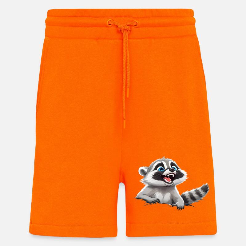 Lustiger Waschbär - Shorts - made by SPREAD - SUNSET ORANGE