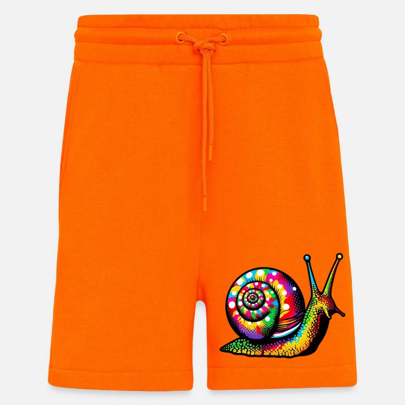 Escargot - Short bio décontracté fabriqué en UE - SUNSET ORANGE