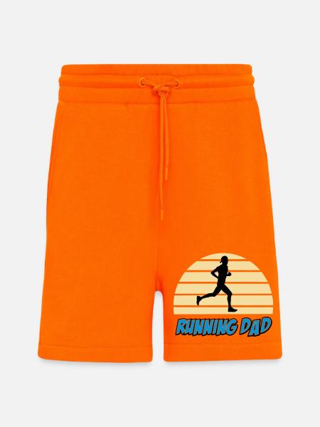 Running dad - Short bio décontracté fabriqué en UE - SUNSET ORANGE
