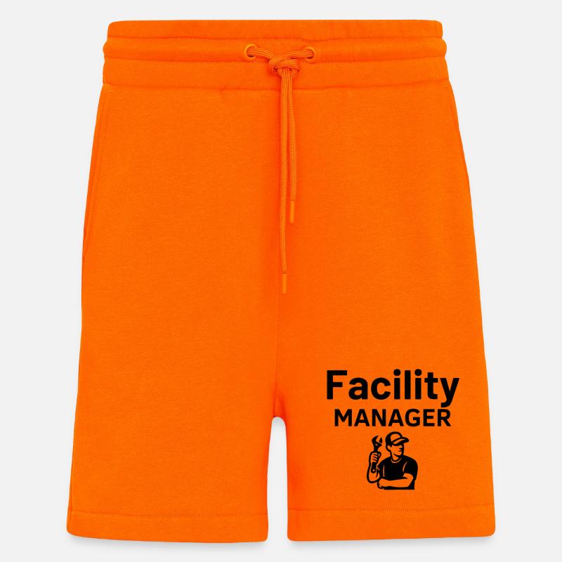 Gestionnaire d’installations - Short bio décontracté fabriqué en UE - SUNSET ORANGE