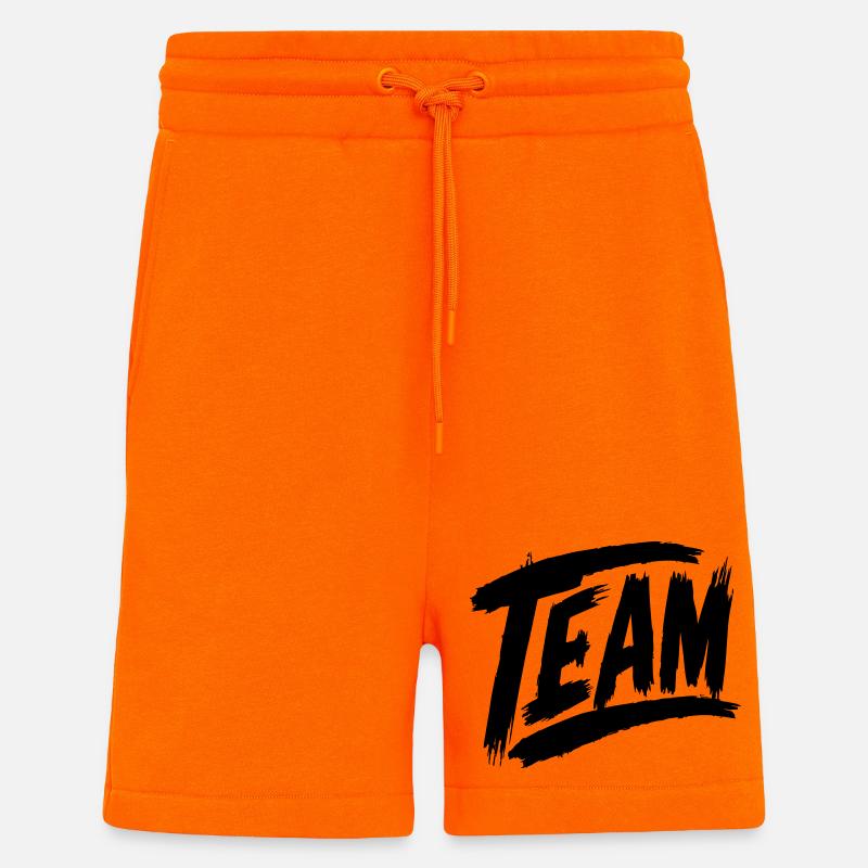 Team Schriftzug - Shorts - made by SPREAD - SUNSET ORANGE
