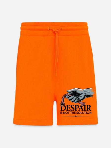 Resilient Hand Holding Frayed Rope - Shorts - made by SPREAD - SUNSET ORANGE