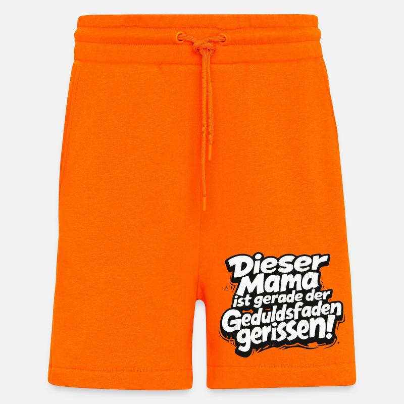 Funny Mom Saying – Patience Broken - Shorts - made by SPREAD - SUNSET ORANGE