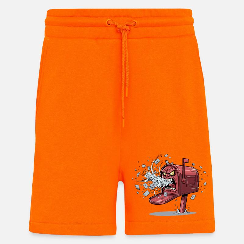 Angry mailbox outbreak - Shorts - made by SPREAD - SUNSET ORANGE