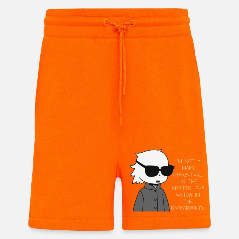 Extra mystérieux en arrière-plan - Short bio décontracté fabriqué en UE - SUNSET ORANGE