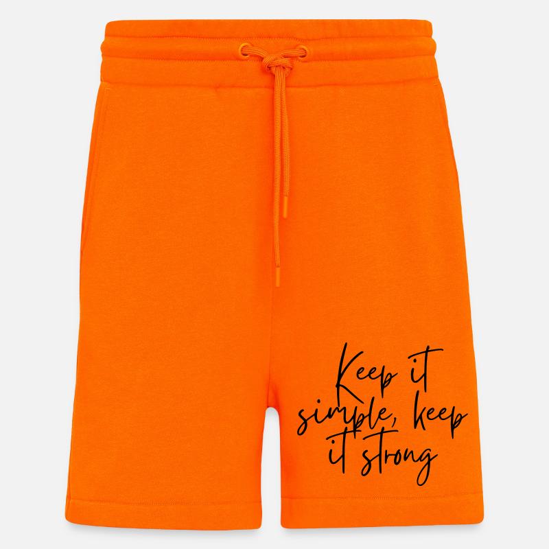 Reste simple, reste fort - Short bio décontracté fabriqué en UE - SUNSET ORANGE