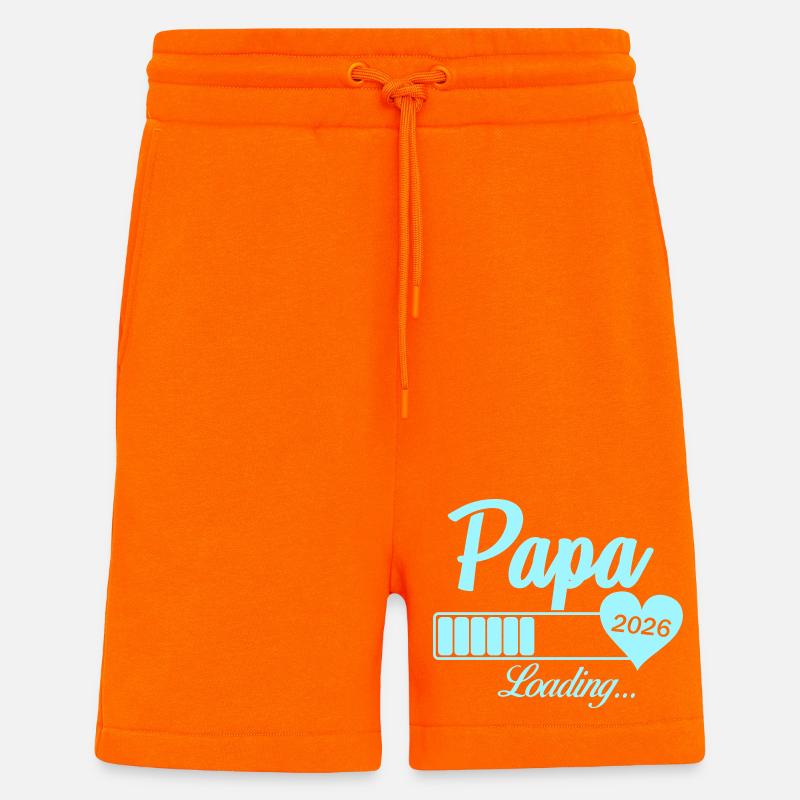Papa Loading 2026 Heart - Shorts - made by SPREAD - SUNSET ORANGE