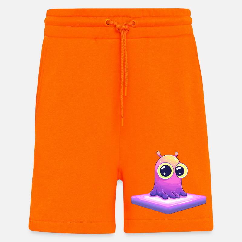 Kleiner Pixelfreund auf Plattform - Shorts - made by SPREAD - SUNSET ORANGE