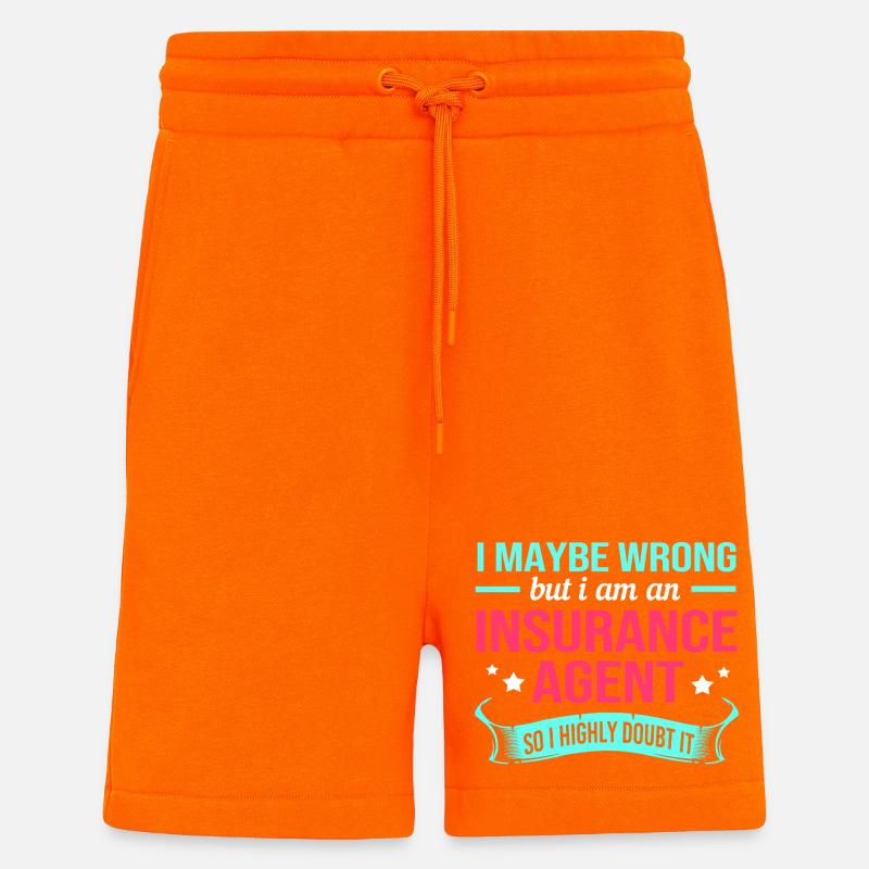 Versicherung Versicherungsagent Vermögen - Shorts - made by SPREAD - SUNSET ORANGE