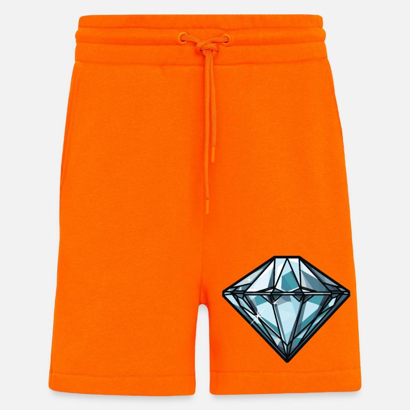 Diamond Symbol - Shorts - made by SPREAD - SUNSET ORANGE