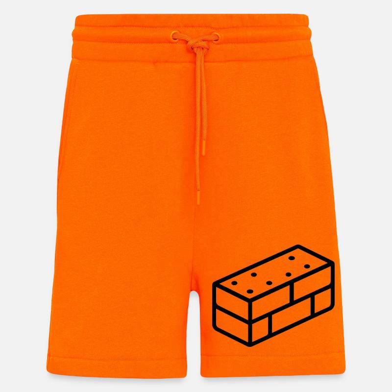 brique - Short bio décontracté fabriqué en UE - SUNSET ORANGE