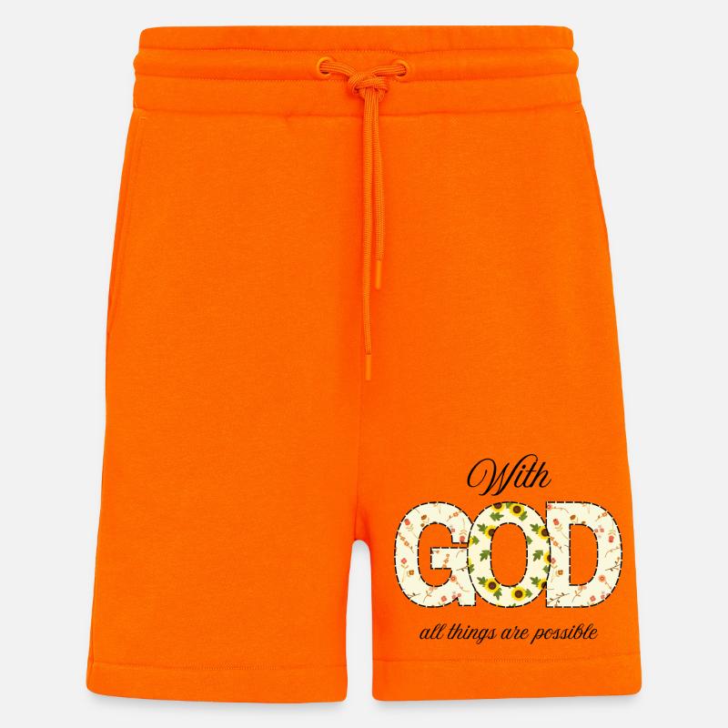 DIEU - Short bio décontracté fabriqué en UE - SUNSET ORANGE