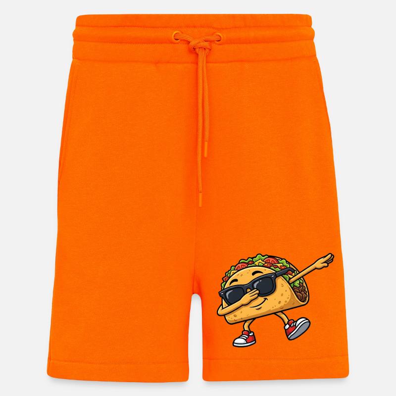 Dabbing Taco - Shorts - made by SPREAD - SUNSET ORANGE