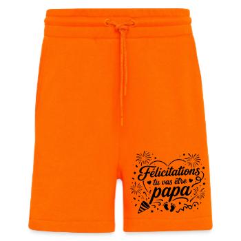 Félicitations tu vas être papa  - Short bio décontracté fabriqué en UE - SUNSET ORANGE - Devant