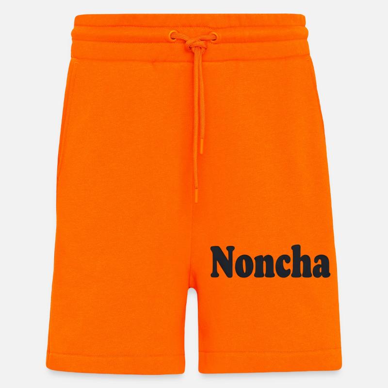 Noncha – Flämisches Textdesign - Shorts - made by SPREAD - SUNSET ORANGE
