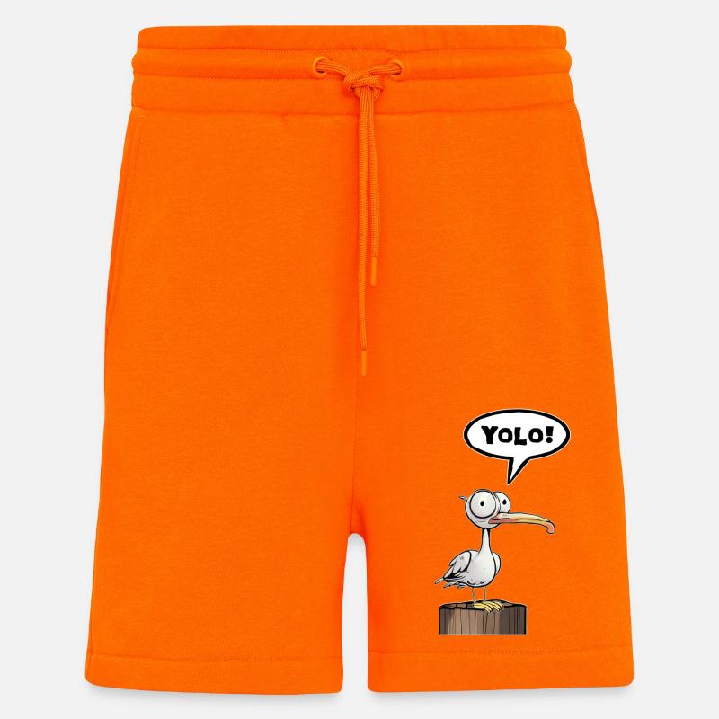 Möwe Sprechblase Yolo - Shorts - made by SPREAD - SUNSET ORANGE