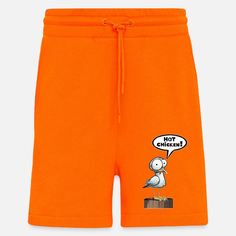 Möwe Sprechblase Hot Chicken - Shorts - made by SPREAD - SUNSET ORANGE