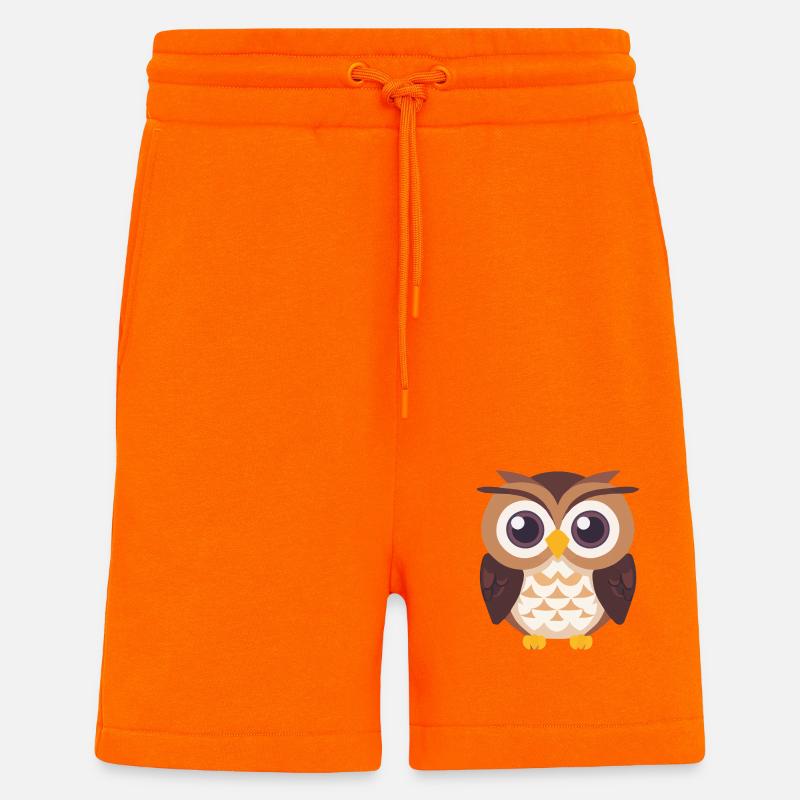 Uhu Eule Vogel baby - Shorts - made by SPREAD - SUNSET ORANGE