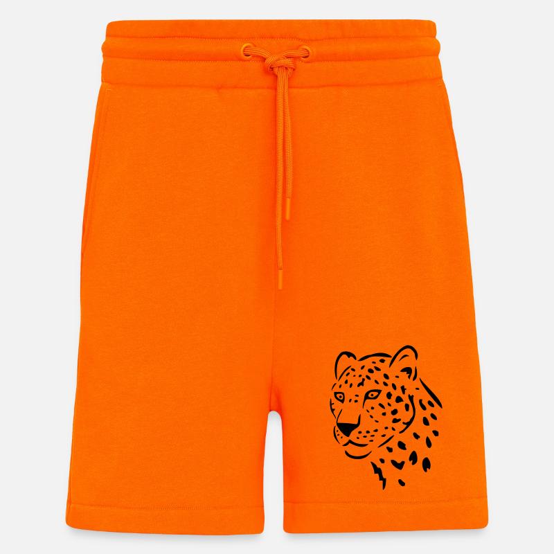 léopard - Short bio décontracté fabriqué en UE - SUNSET ORANGE