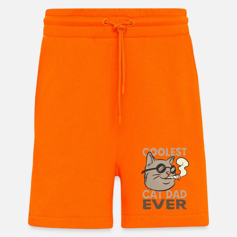 Chat Papa - Short bio décontracté fabriqué en UE - SUNSET ORANGE