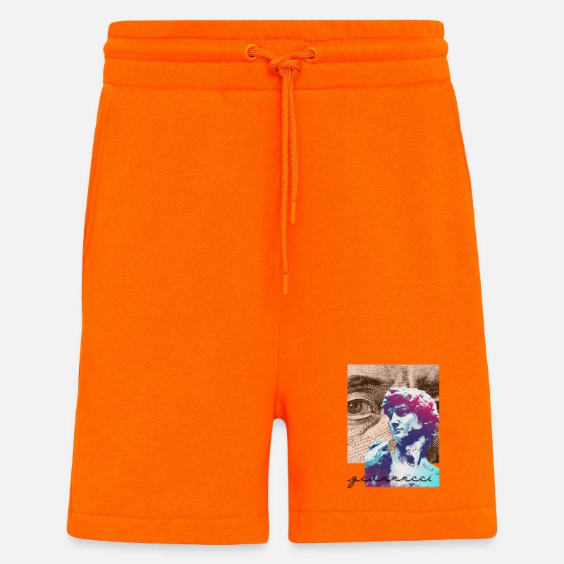 David Pop Art Farbspiel - Shorts - made by SPREAD - SUNSET ORANGE