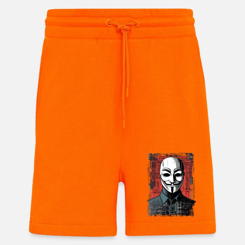 Anonymous Mask - Shorts - made by SPREAD - SUNSET ORANGE