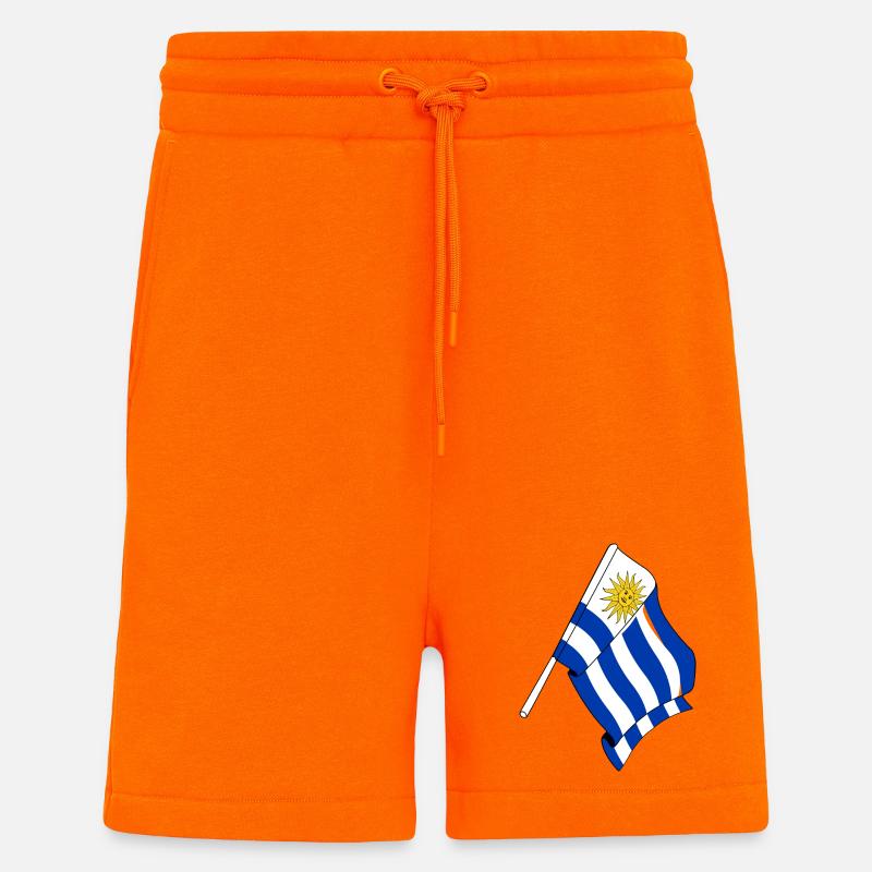 Drapeau de l’Uruguay - Short bio décontracté fabriqué en UE - SUNSET ORANGE