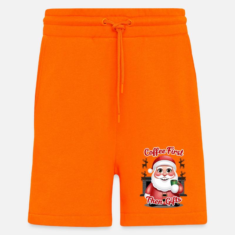 Weihnachtsmann mit Kaffee - Shorts - made by SPREAD - SUNSET ORANGE