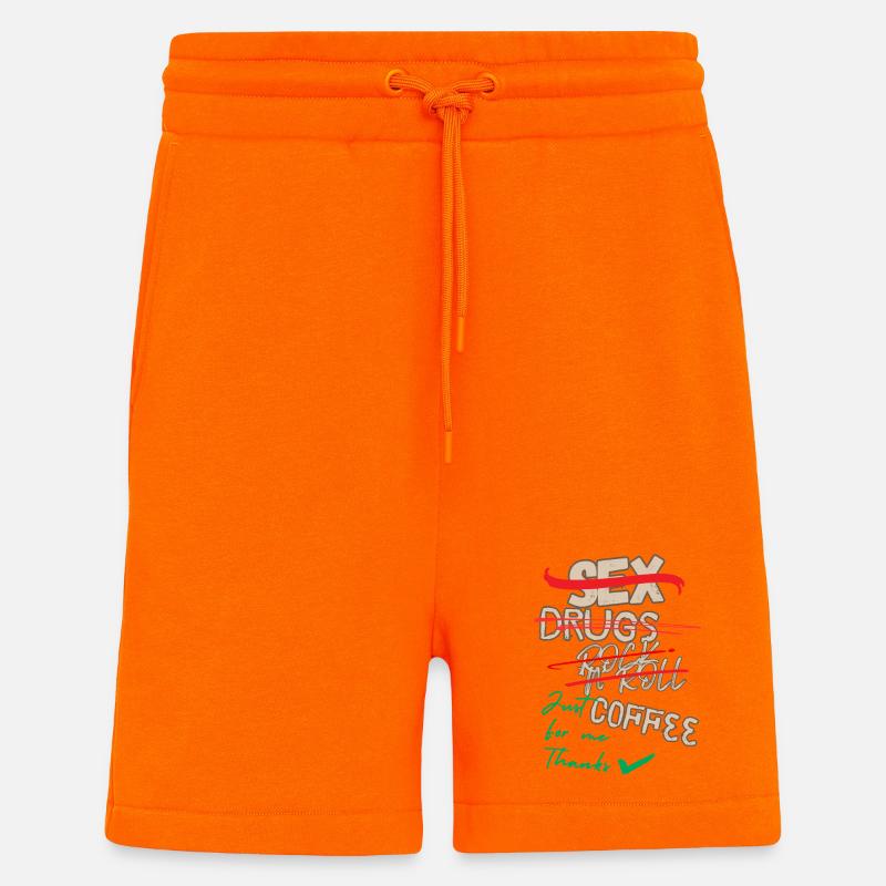 Juste du café pour moi - Short bio décontracté fabriqué en UE - SUNSET ORANGE