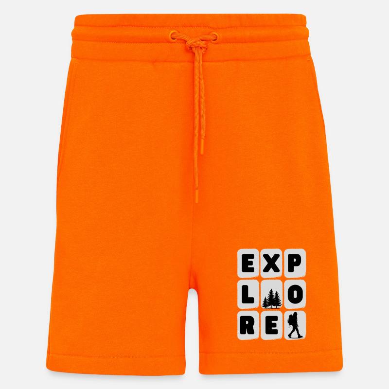 Conception de silhouette de randonnée aventureuse - Short bio décontracté fabriqué en UE - SUNSET ORANGE
