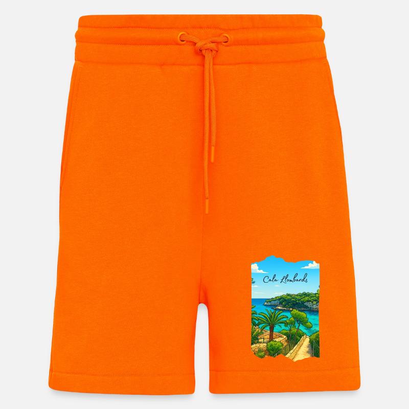 Cala Lombards - Mallorca - Shorts - made by SPREAD - SUNSET ORANGE