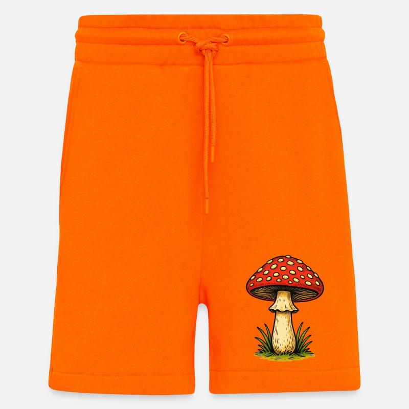 Red Toadstool Retro - Shorts - made by SPREAD - SUNSET ORANGE