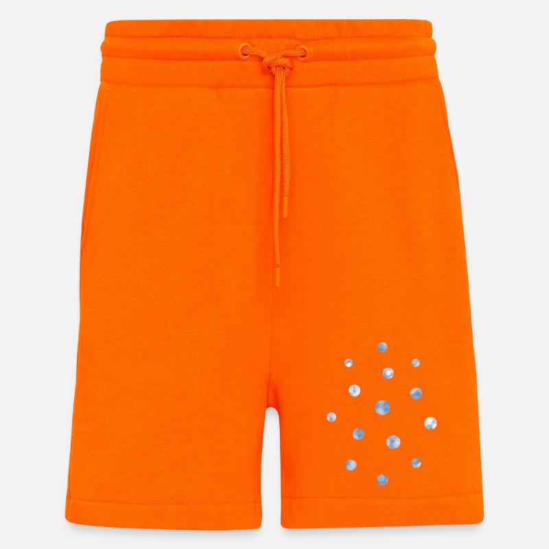 Blue Bokeh Light Points Pattern - Shorts - made by SPREAD - SUNSET ORANGE