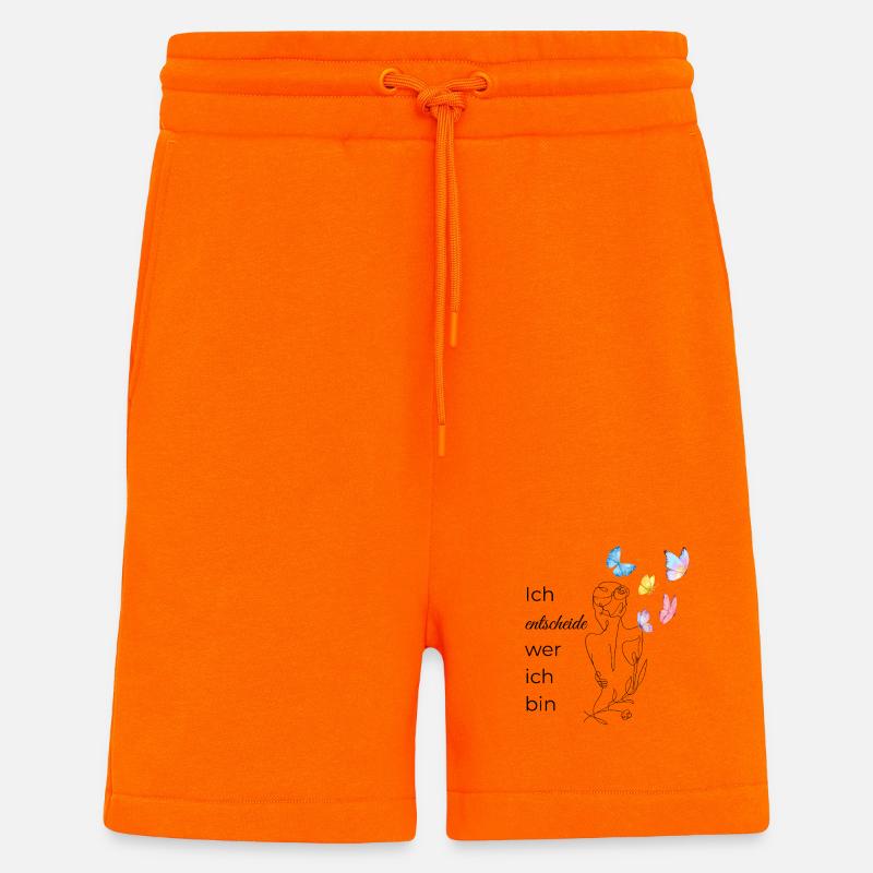 Ich ENTSCHEIDE wer ich bin - Shorts - made by SPREAD - SUNSET ORANGE