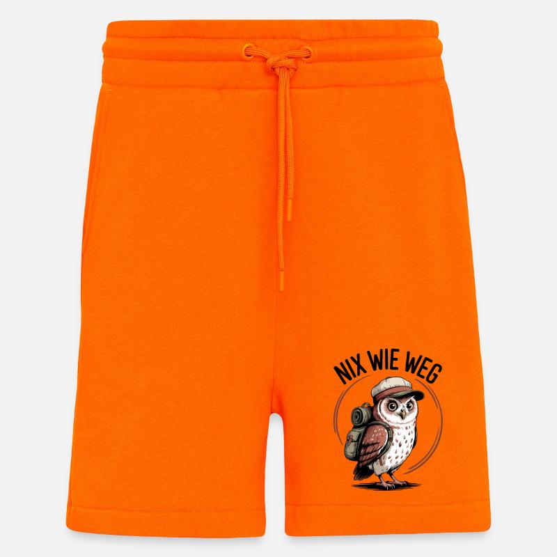 Nix Wie Weg Eulenabenteuer - Shorts - made by SPREAD - SUNSET ORANGE
