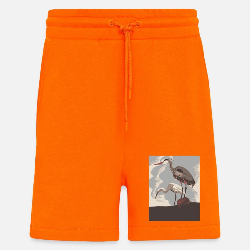 Herone Coast dans un style rétro - Short bio décontracté fabriqué en UE - SUNSET ORANGE