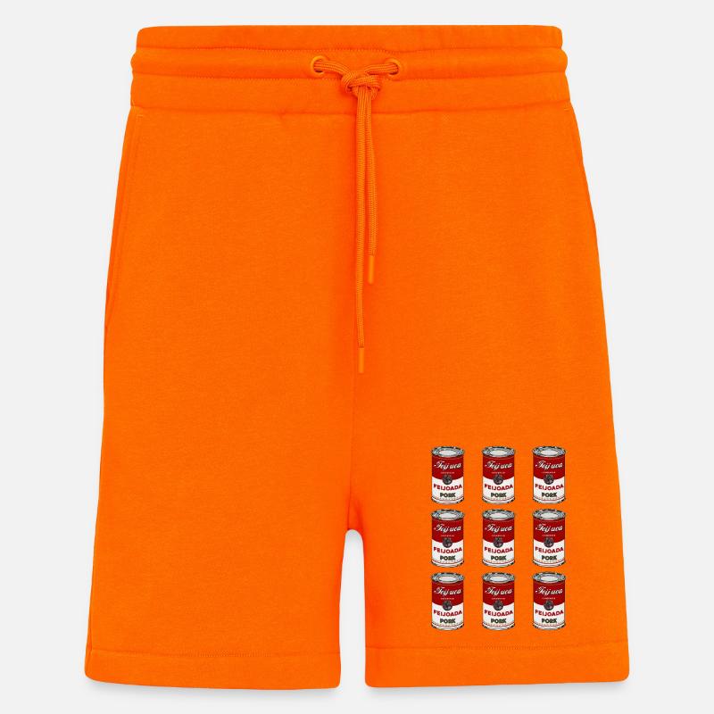 Feijoada Pork Can Pattern - Shorts - made by SPREAD - SUNSET ORANGE