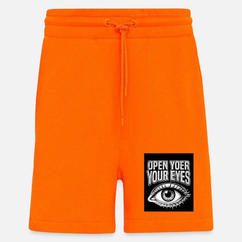 Augenauf-Grafik - Shorts - made by SPREAD - SUNSET ORANGE