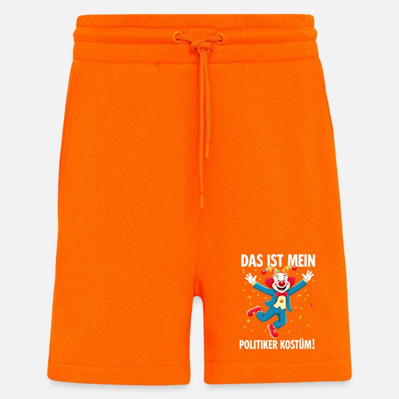 Carnaval costumé Politicien Carnaval - Short bio décontracté fabriqué en UE - SUNSET ORANGE