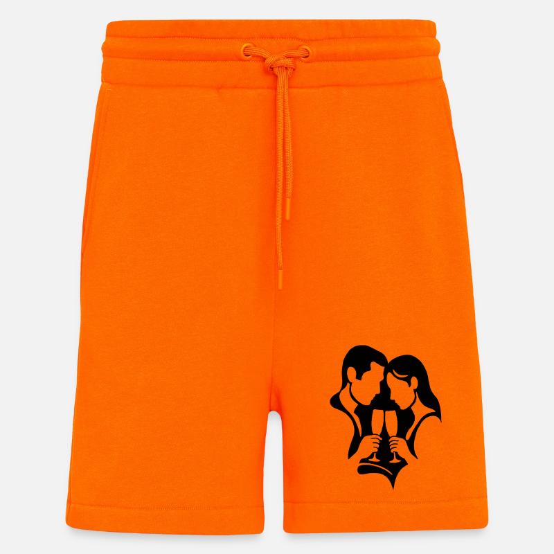 Dunkle Silhouetten mit Wein - Shorts - made by SPREAD - SUNSET ORANGE