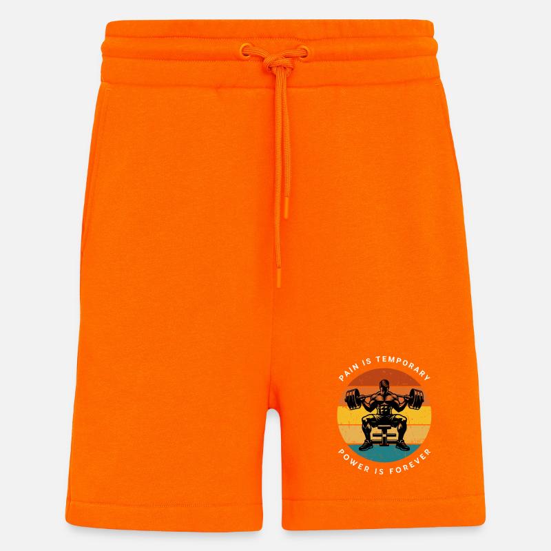 Strength Training Motivational Circle - Shorts - made by SPREAD - SUNSET ORANGE