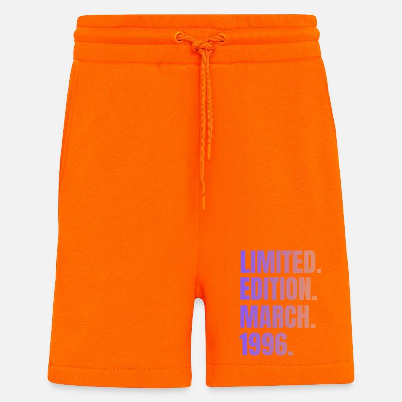 Édition Limitée Mars 1996 - Short bio décontracté fabriqué en UE - SUNSET ORANGE