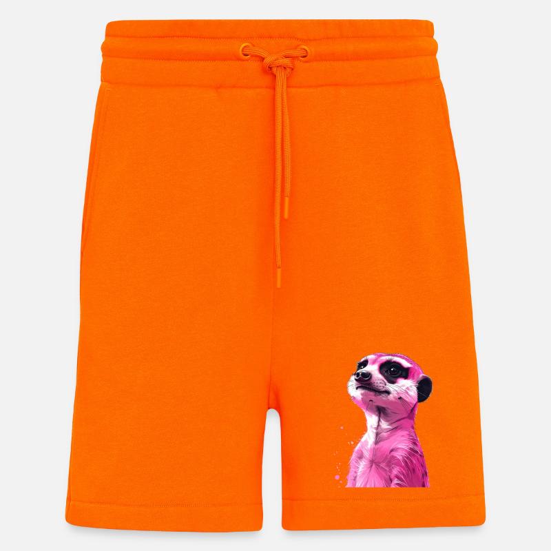 rosa Erdmännchen - Shorts - made by SPREAD - SUNSET ORANGE