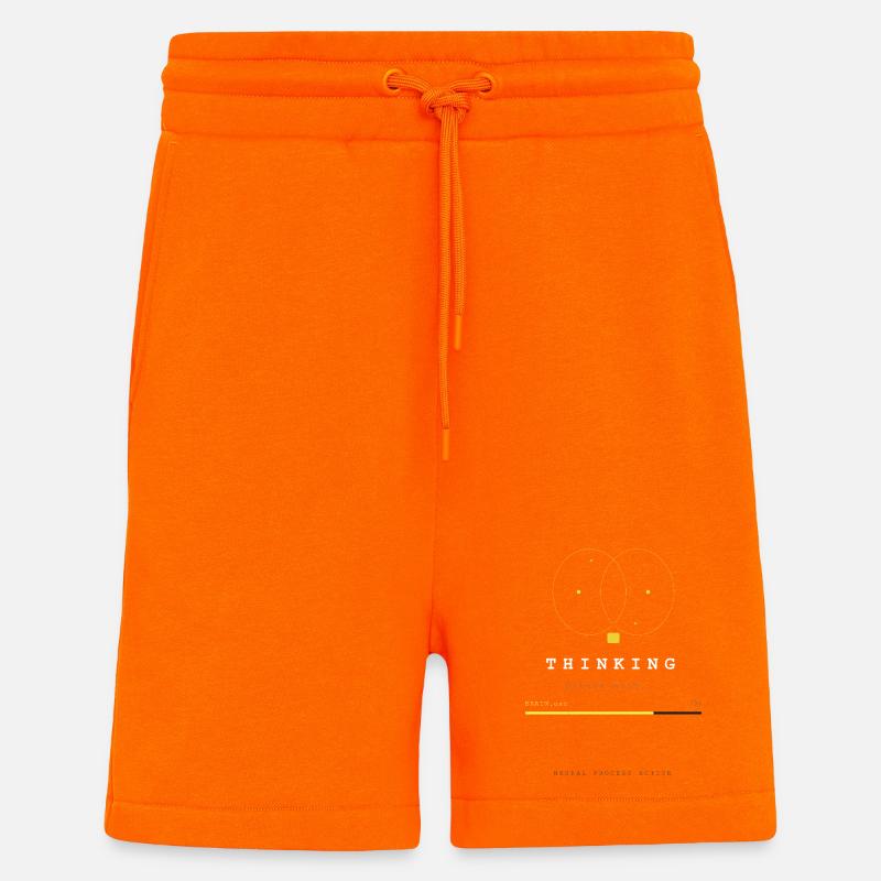 BRAIN.EXE IS LOADING - Short bio décontracté fabriqué en UE - SUNSET ORANGE