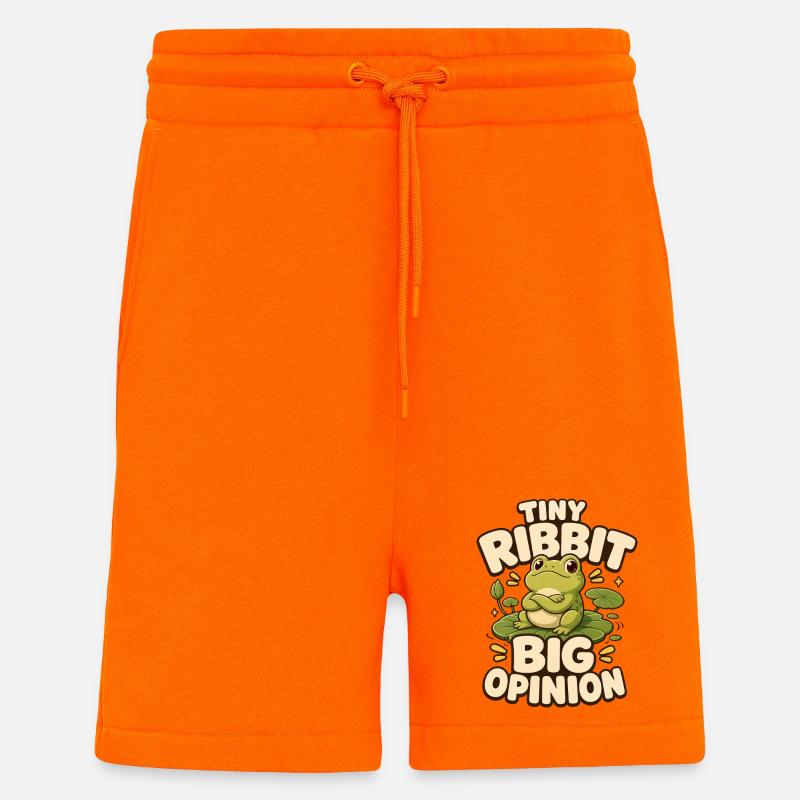 Tiny Ribbit Big Opinion Frosch - Shorts - made by SPREAD - SUNSET ORANGE